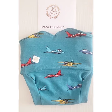 BRILUS csónakos mosható pelenka - passzés- repülős pamutjersey- XM méret (megjegyzésbe írd hogy kivehető vagy belevarrt csónakos legyen)