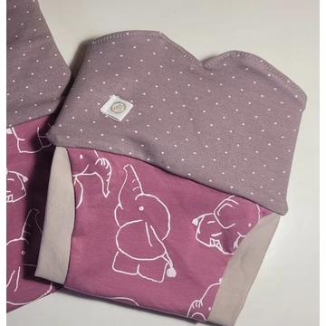 Brilus VÁLASZTHATÓ csónakos mosható pelenka- passzés -elefántos pamutjersey M méret (Megjegyzésbe írd hogy kivehető vagy belevarrt csónakos legyen!)