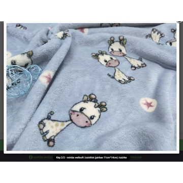 Wellsoft takaró választható névvel 100 cm x 150 cm- zsiráf (megjegyzésbe írd, hogy milyen színű betűket és milyen nevet szeretnél rá 