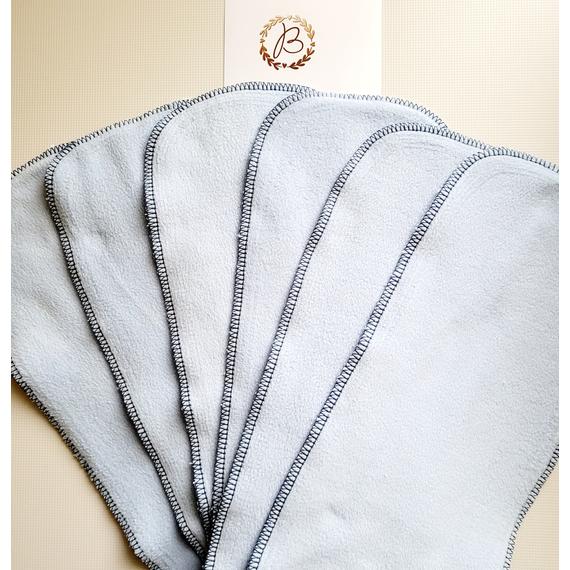 BRILUS mosható kiegészítő pelenkabetét - világoskék 6 darabos csomag- polár+ frottír  Xm, L, Xl méretű pelenkába 