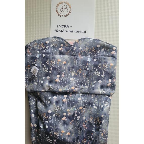 BRILUS mosható pelenka- passzés belevarrt csónakos -szürke virágos lycra-L