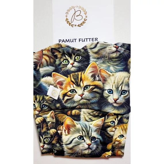 BRILUS  csónakos mosható pelenka - cicás pamutfutter -rendelés leadás végén megjegyzésbe írd a kért méretet és típust! (Combgumis vagy passzés, kivehető vagy belevarrt csónakos legyen)